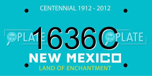 1636C New Mexico License Plate