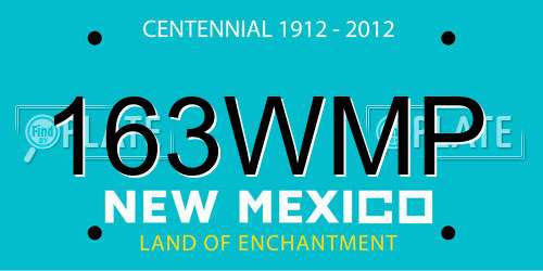 163WMP New Mexico License Plate