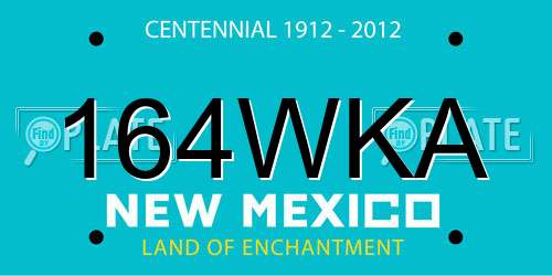 164WKA New Mexico License Plate