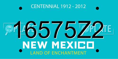 16575Z2 New Mexico License Plate