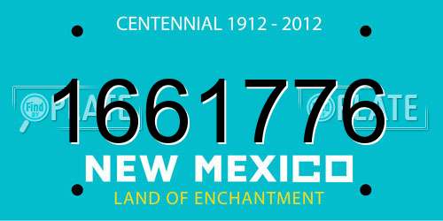 1661776 New Mexico License Plate