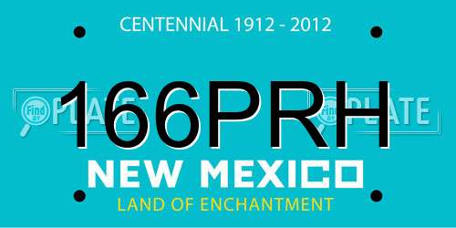 166PRH New Mexico License Plate