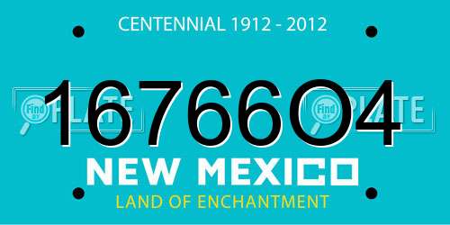 16766O4 New Mexico License Plate