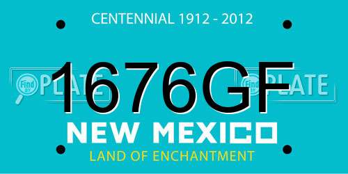 1676GF New Mexico License Plate