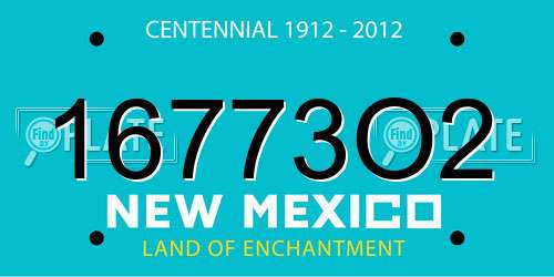 16773O2 New Mexico License Plate