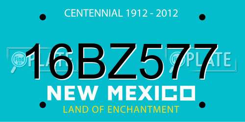 16BZ577 New Mexico License Plate