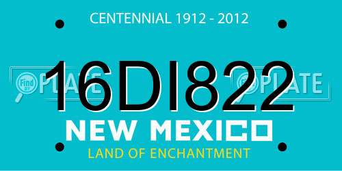 16DI822 New Mexico License Plate