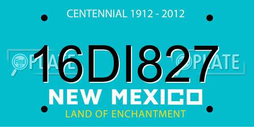 16DI827 New Mexico License Plate