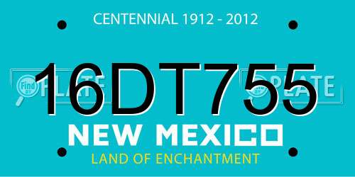 16DT755 New Mexico License Plate