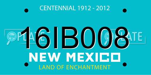 16IB008 New Mexico License Plate