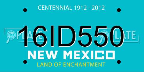 16ID550 New Mexico License Plate