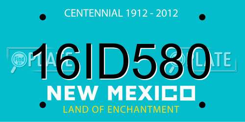 16ID580 New Mexico License Plate