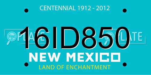 16ID850 New Mexico License Plate