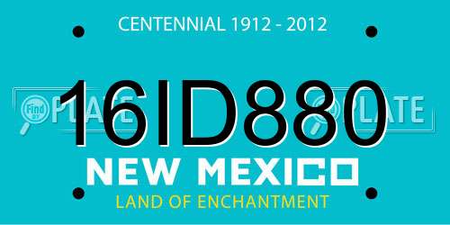 16ID880 New Mexico License Plate