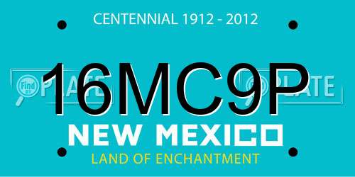 16MC9P New Mexico License Plate