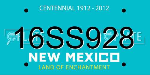 16SS928 New Mexico License Plate