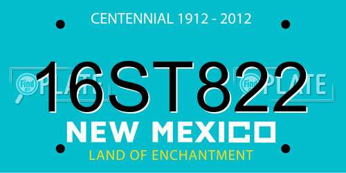 16ST822 New Mexico License Plate