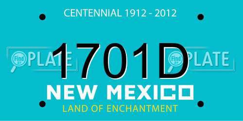 1701D New Mexico License Plate