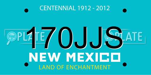 170JJS New Mexico License Plate