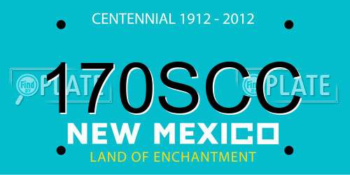 170SCC New Mexico License Plate
