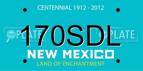 170SDL New Mexico License Plate