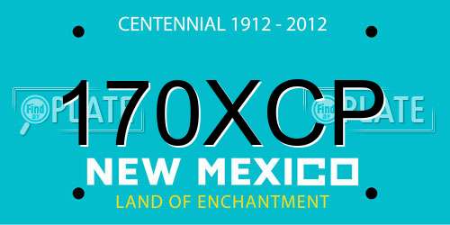 170XCP New Mexico License Plate