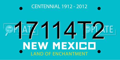 17114T2 New Mexico License Plate