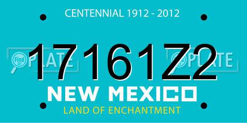 17161Z2 New Mexico License Plate