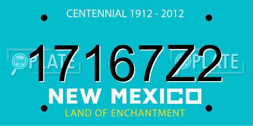 17167Z2 New Mexico License Plate