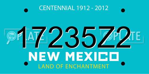 17235Z2 New Mexico License Plate