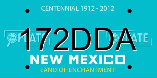 172DDA New Mexico License Plate