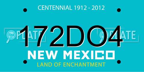 172DO4 New Mexico License Plate