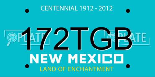 172TGB New Mexico License Plate
