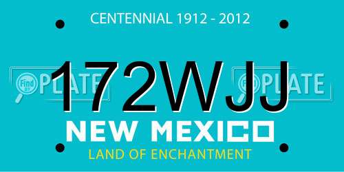 172WJJ New Mexico License Plate