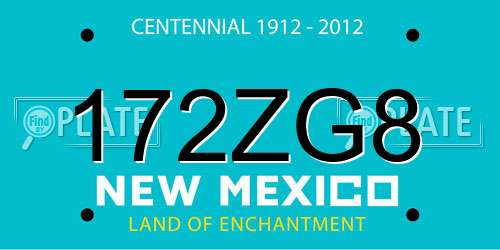 172ZG8 New Mexico License Plate