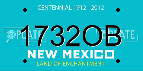 1732OB New Mexico License Plate