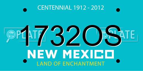 1732OS New Mexico License Plate