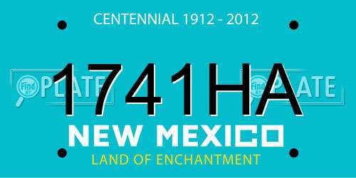 1741HA New Mexico License Plate