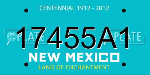 17455A1 New Mexico License Plate