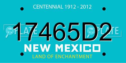17465D2 New Mexico License Plate