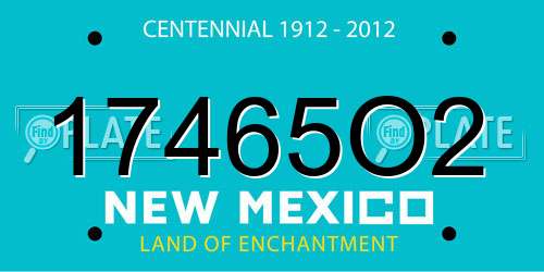 17465O2 New Mexico License Plate