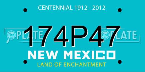 174P47 New Mexico License Plate