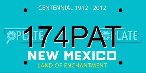 174PAT New Mexico License Plate