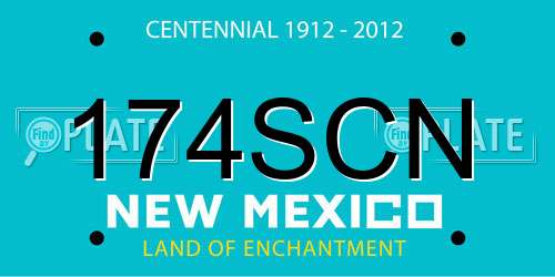 174SCN New Mexico License Plate