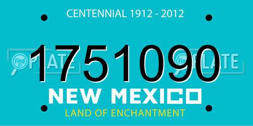 1751090 New Mexico License Plate
