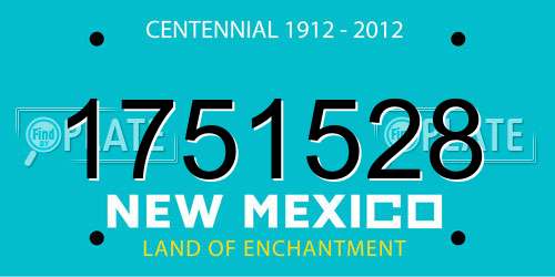 1751528 New Mexico License Plate