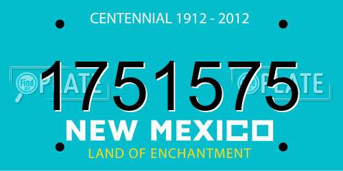 1751575 New Mexico License Plate