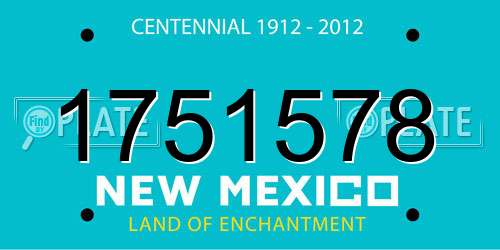 1751578 New Mexico License Plate