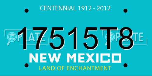 17515T8 New Mexico License Plate