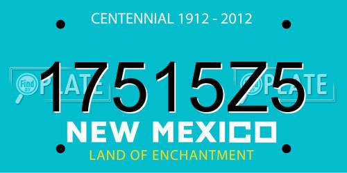17515Z5 New Mexico License Plate
